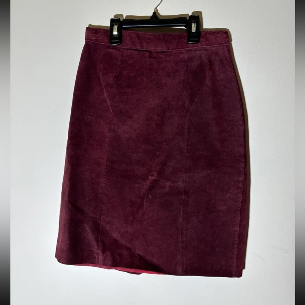 Express | Leather Burgundy Skirt Size 5